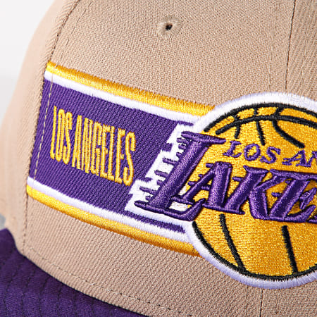 New Era - Casquette Snapback 9 Fifty Lakers Beige Violet