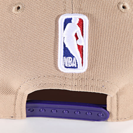 New Era - 9 Fifty Lakers Gorra Snapback Beige Púrpura