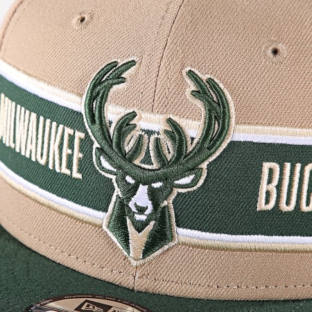 New Era - Milwaukee Bucks 9 Fifty Snapback Cap 60507221 Beige Donkergroen