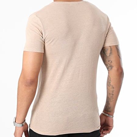 Paname Brothers - Beige V-hals T-shirt