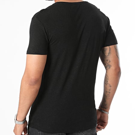 Paname Brothers - Camiseta cuello pico Negro Moteado