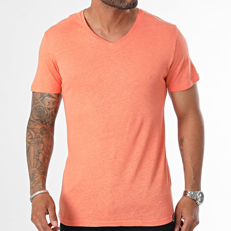 Paname Brothers - Camiseta cuello pico Coral Chiné