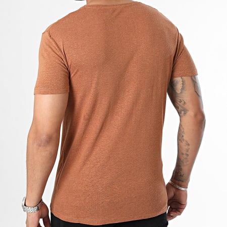 Paname Brothers - Camiseta con cuello de pico Heather Brown