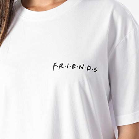 Friends - Maglietta da donna oversize di grandi dimensioni, ma prima il caffè, bianco, dietro