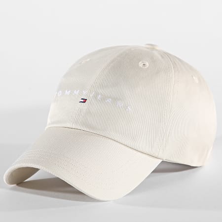 Tommy Jeans - Lineair Logo 8-Panel Cap 2894 Licht Beige