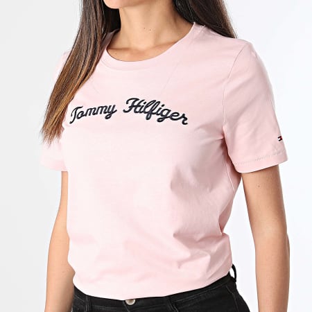 Tommy Hilfiger - Maglietta donna Reg Script 2589 rosa