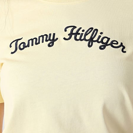 Tommy Hilfiger - Dames-T-shirt Reg Script 2589 Geel