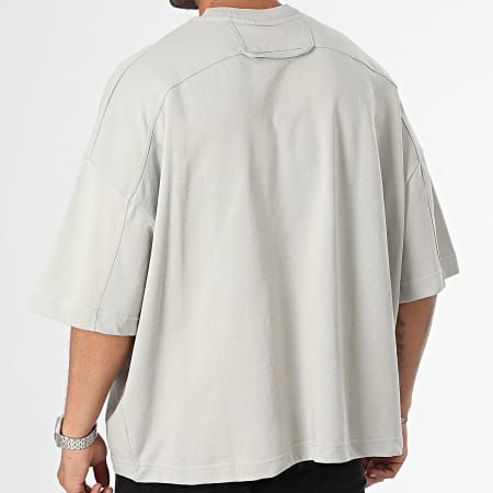 2Y Premium - Tee oversize con taschino grigio