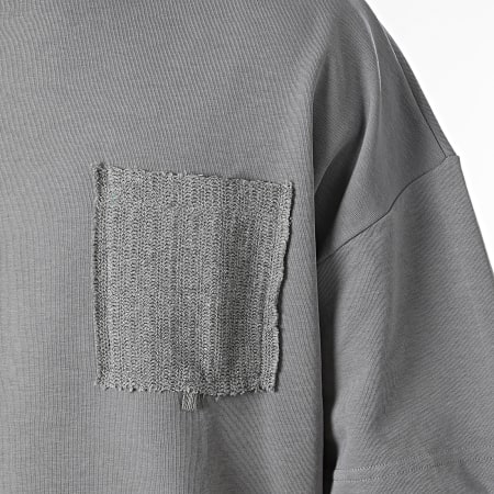 2Y Premium - Antraciet grijs oversized pocket T-shirt