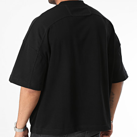 2Y Premium - Camiseta de bolsillo oversize negra