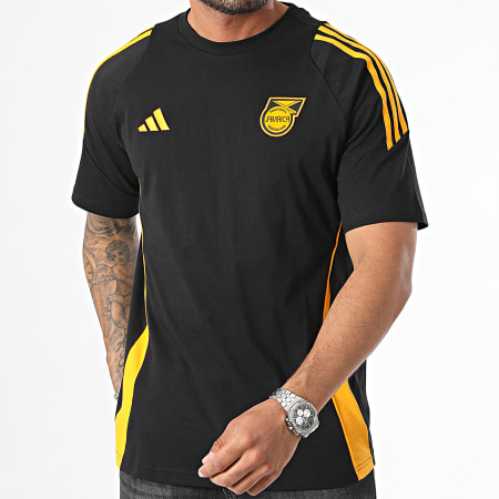 Adidas Performance - Camiseta a rayas JFF IS5662 Negro