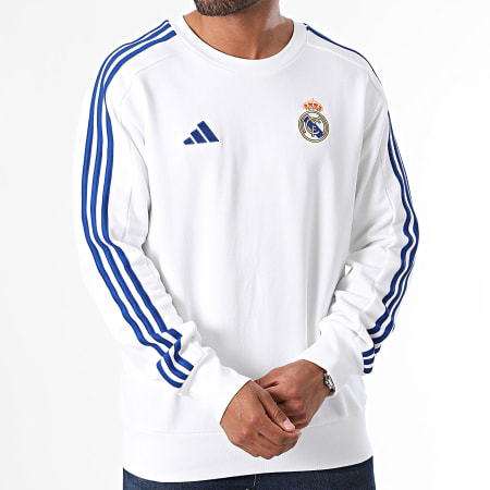 Adidas Sportswear - Felpa con girocollo Real Madrid IT3800 Bianco