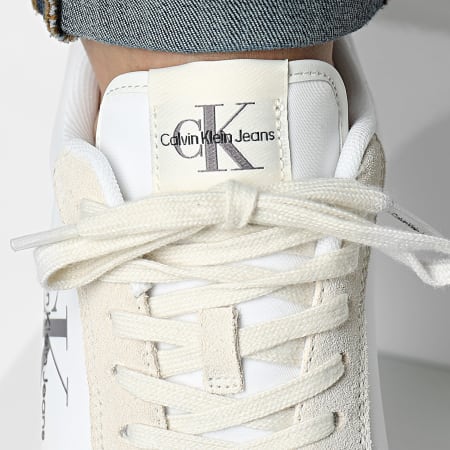 Calvin Klein - Retro Runner 0804 Bright White Core Charcoal Grey Sneakers