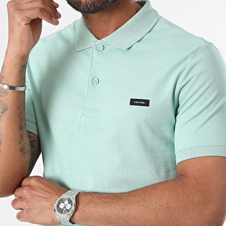 Calvin Klein - Polo Sleeve Slim Stretch Pique 1196 Verde chiaro