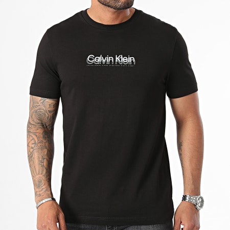 Calvin Klein - Maglietta Flock Logo 3118 Nero
