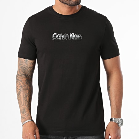 Calvin Klein - Tee Shirt Flock Logo 3118 Noir