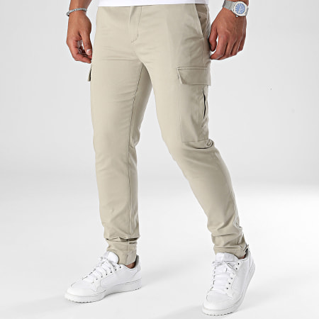 Calvin Klein - Pantaloni cargo affusolati in twill moderno 3017 Taupe
