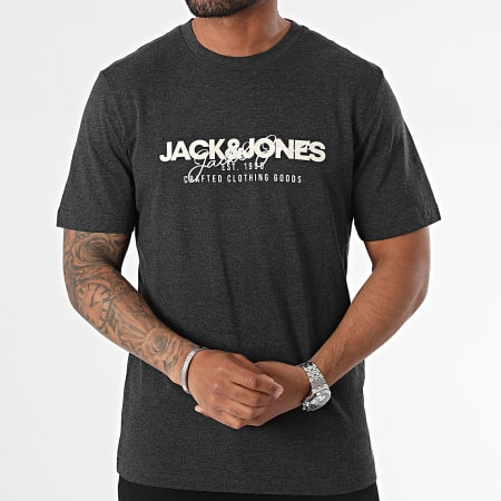 Jack And Jones - Maglietta Alvis grigio antracite