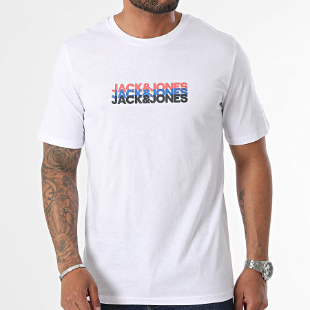 Jack And Jones - Cyber Tee Shirt Bianco