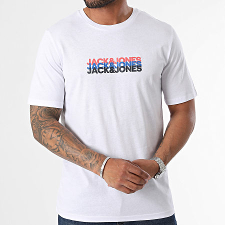 Jack And Jones - Cyber Tee Shirt Bianco