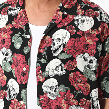 Jack And Jones - Luke Skull Camisa Manga Corta Negro Blanco Rojo Verde