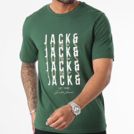 Jack And Jones - Maglietta Delvin Verde Scuro