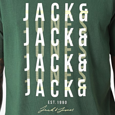 Jack And Jones - Camiseta Delvin Verde Oscuro