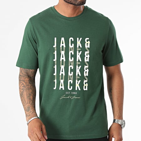 Jack And Jones - Tee Shirt Delvin Vert Foncé