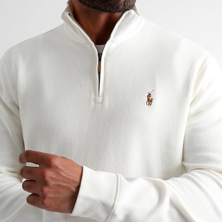 Polo Ralph Lauren - Classics Licht Beige Staande Ritsshals Sweat Top