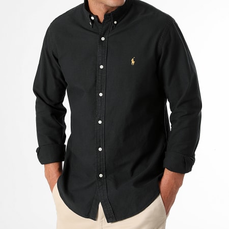 Polo Ralph Lauren - Camicia Slim a maniche lunghe Original Player Nero