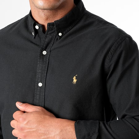 Polo Ralph Lauren - Camicia Slim a maniche lunghe Original Player Nero