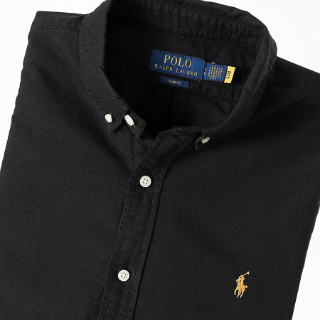 Polo Ralph Lauren - Chemise Manches Longues Slim Original Player Noir