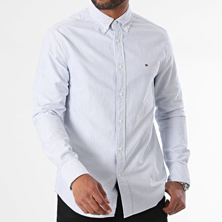 Tommy Hilfiger - Heritage Oxford Stripe Camisa Manga Larga 6238 Azul Blanco