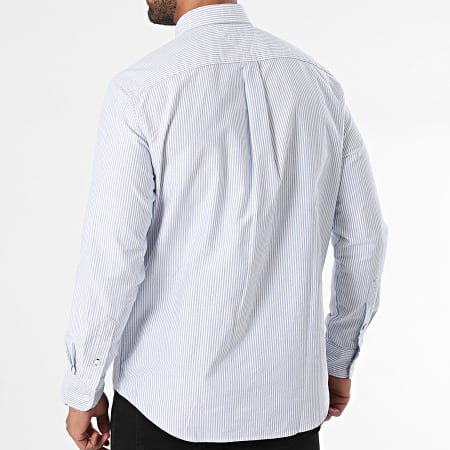 Tommy Hilfiger - Heritage Oxford Stripe Camisa Manga Larga 6238 Azul Blanco