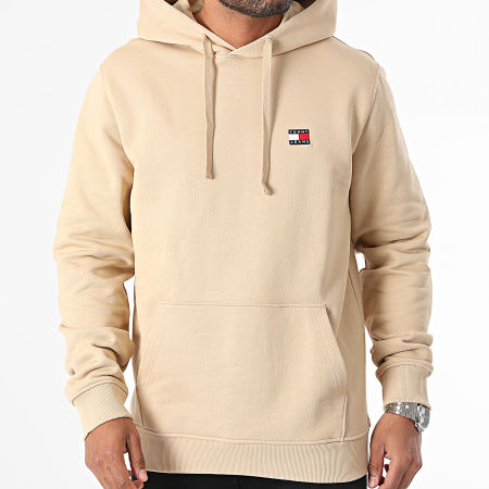 Tommy Jeans - Sudadera con capucha Badge 7988 Beige oscuro