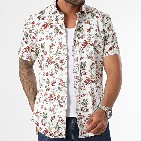 Classic Series - Chemise Manches Courtes Beige Floral