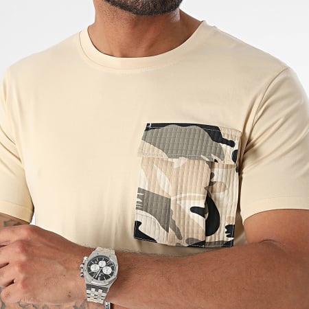 Classic Series - Conjunto de camiseta de camuflaje beige y pantalón corto cargo