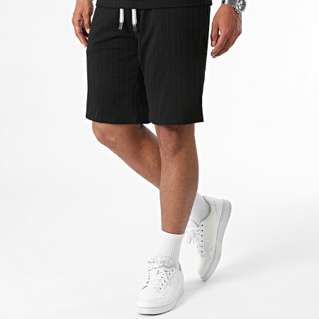 Classic Series - Conjunto de camiseta negra de tirantes y pantalón corto de jogging