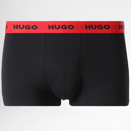 HUGO - Lote de 3 Boxers 50469786 Negro Rojo Blanco