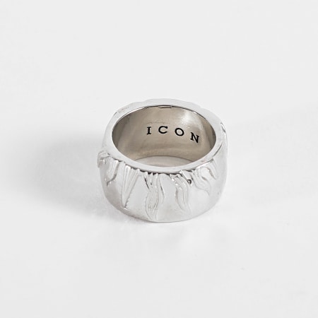 Icon Brand - Anillos de plata negra