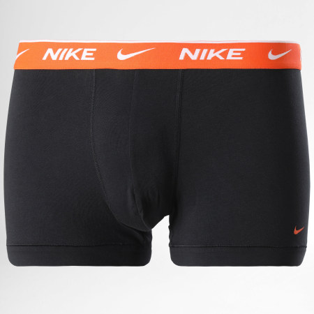 Nike - Pack De 3 Cada Algodón Stretch Boxers KE1008 Negro Morado Naranja Gris