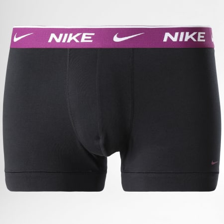 Nike - Confezione da 3 boxer in cotone elasticizzato KE1008 Nero Viola Arancione Grigio