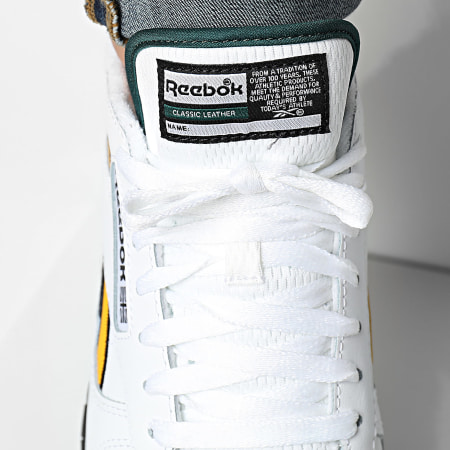 Reebok - Classic Leather Sneakers 100201079 Blanco Oro Verde
