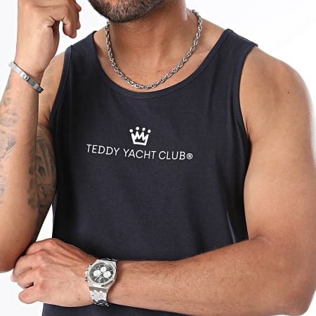 Teddy Yacht Club - Maison De Couture Tank Top Azul Marino Blanco