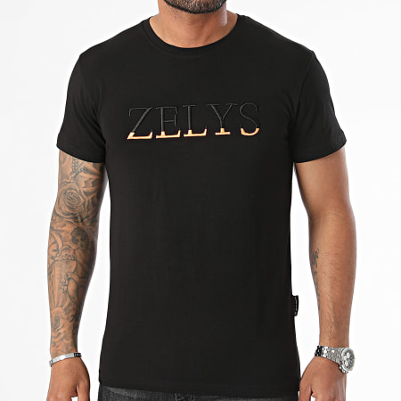 Zelys Paris - Tee Shirt Noir Orange