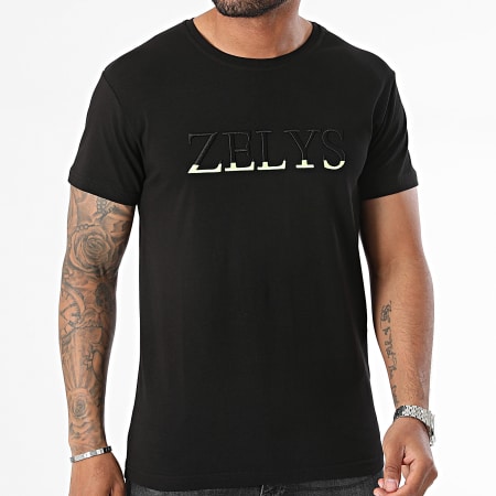 Zelys Paris - Camiseta Negro Verde
