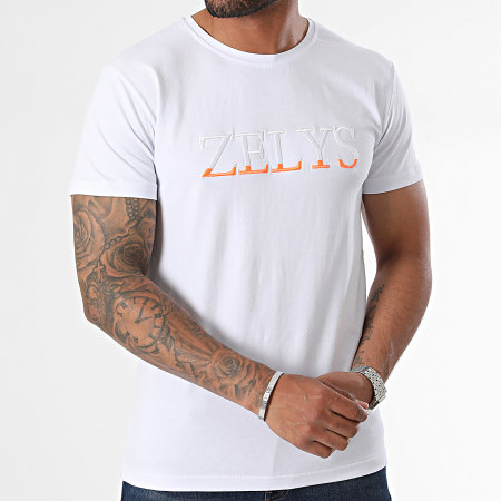 Zelys Paris - Camiseta Blanca Naranja