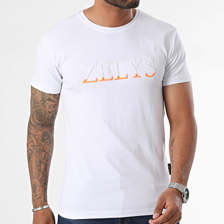 Zelys Paris - Tee Shirt Blanc Orange