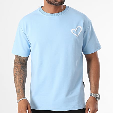 Zelys Paris - Camiseta oversize azul claro