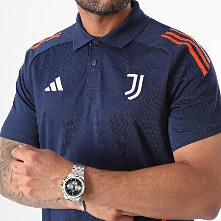 Adidas Performance - Juventus IS5793 Polo de rayas azul marino de manga corta